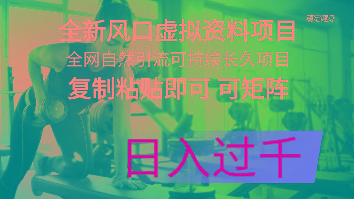 全新风口虚拟资料项目 全网自然引流可持续长久项目 复制粘贴即可可矩阵…-云创网