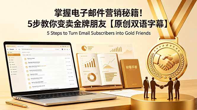 （18923期）掌握电子邮件营销秘籍！5步教你变卖金牌朋友【原创双语字幕】-云创网