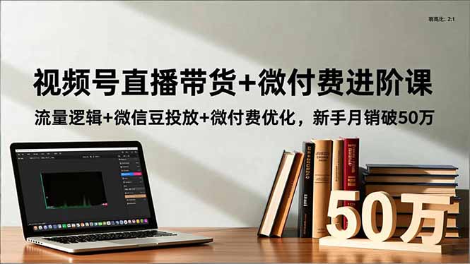 视频号直播带货+微付费进阶课：流量逻辑+微信豆投放+微付费优化，新手月销破50万-云创网