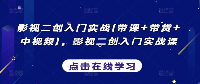 影视二创入门实战(带课+带货+中视频)，影视二创入门实战课-云创网