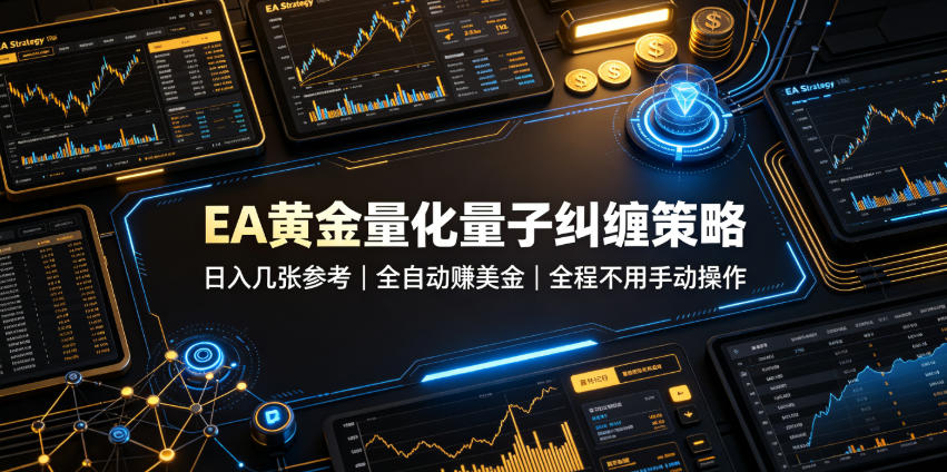 EA黄金量化量子纠缠策略，日入几张，全自动賺美金，全程不用手动操作！【揭秘】-云创网