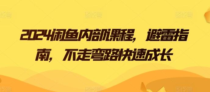 2024闲鱼内部课程，避雷指南，不走弯路快速成长-云创网