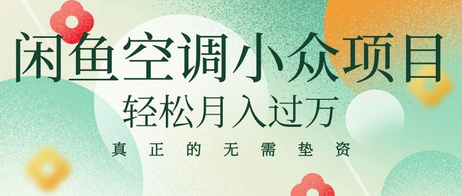 闲鱼卖空调小众项目 轻松月入过万 真正的无需垫资金-云创网