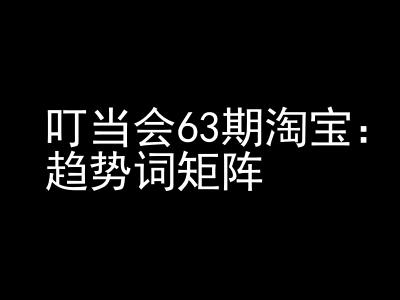 《淘宝天猫打爆班》原创高阶技术第63期，趋势词矩阵技术和玩法-云创网