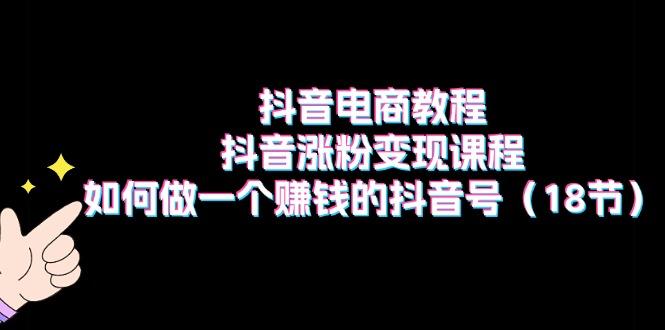 抖音电商教程：抖音涨粉变现课程：如何做一个赚钱的抖音号(18节-云创网