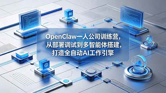 （18789期）OpenClaw 一人公司训练营，从部署调试到多智能体搭建，打造全自动 AI 工作引擎-云创网