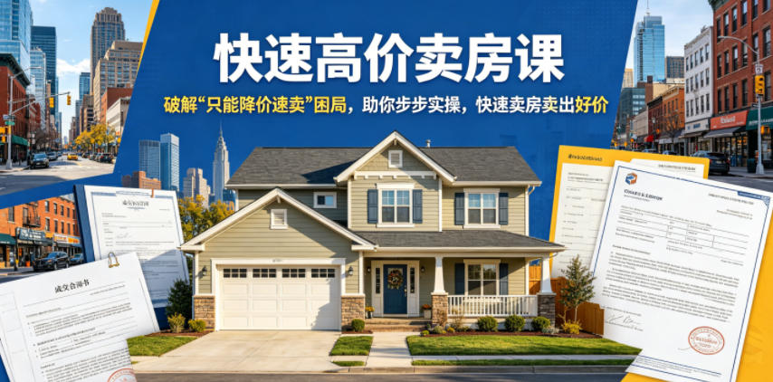 快速高价卖房课，破解“只能降价速卖”困局，助你步步实操，快速卖房卖出好价（更新2026）-云创网
