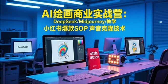 AI绘画商业实战营：DeepSeek/Midjourney/教学 小红书爆款SOP 声音克隆技术-云创网