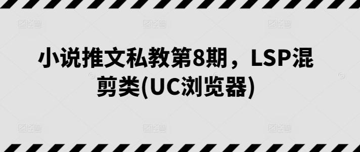 小说推文私教第8期，LSP混剪类(UC浏览器)-云创网