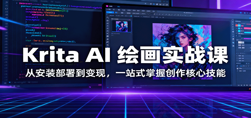 Krita AI 绘画实战课：从安装部署到变现，一站式掌握创作核心技能-云创网