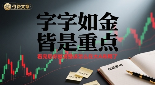付费文章：字字如金 皆是重点， 看完后 你就清楚该怎么在大A布局了-云创网