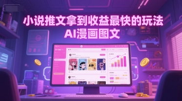 小说推文拿到收益最快的玩法，AI漫画图文-云创网