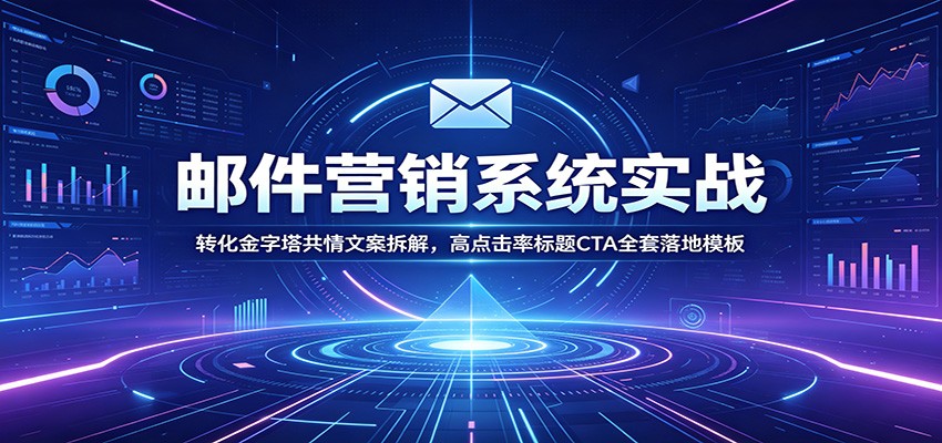 邮件营销系统实战：转化金字塔共情文案拆解，高点击率标题CTA全套落地模板-云创网