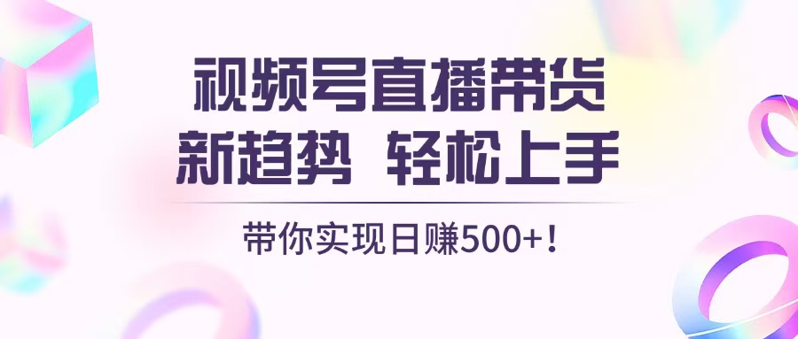 视频号直播带货新趋势，轻松上手，带你实现日赚500+-云创网