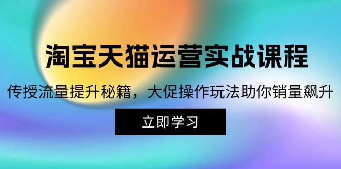 淘宝&天猫运营实战课程，传授流量提升秘籍，大促操作玩法助你销量飙升-云创网