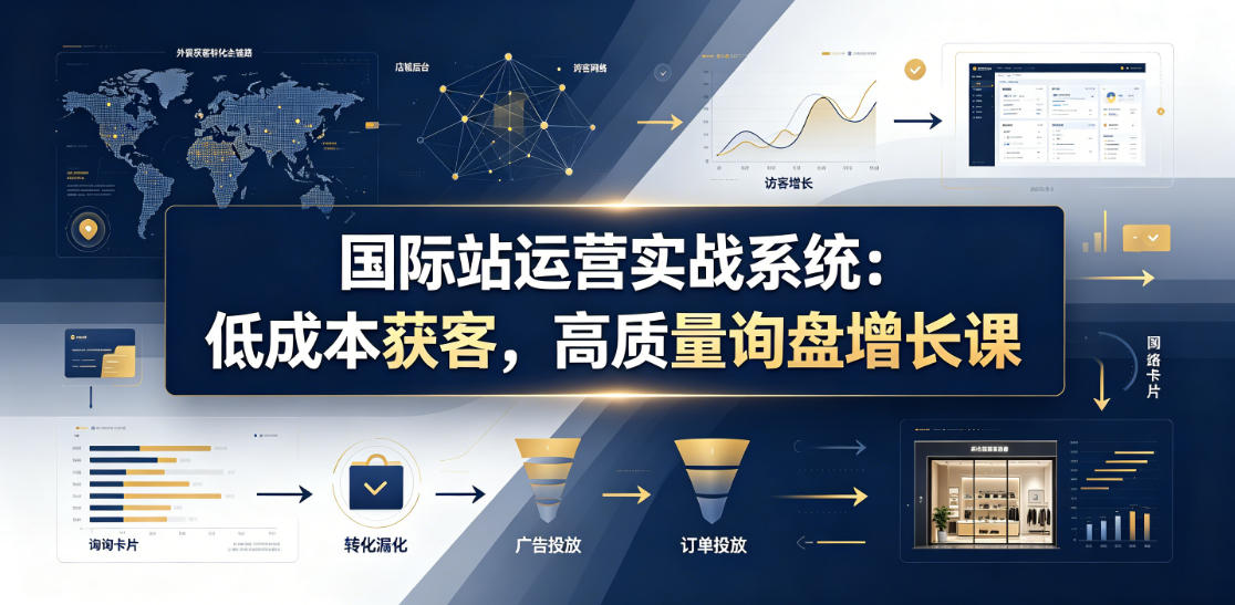 国际站运营实战系统：低成本获客，高质量询盘增长课（更新26年）-云创网