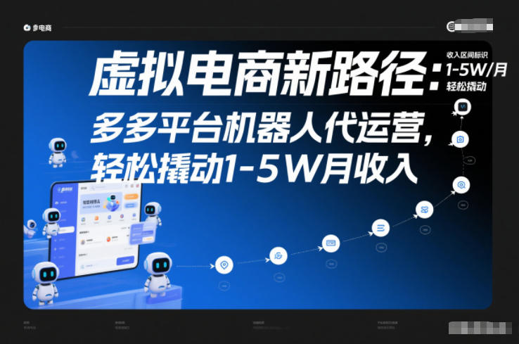 虚拟电商新路径：多多平台机器人代运营，轻松撬动1-5W月收入【揭秘】-云创网
