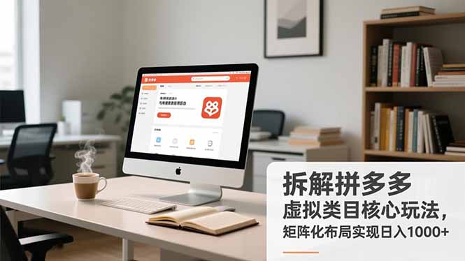 拆解拼多多虚拟类目核心玩法，矩阵化布局实现日入1000+-云创网