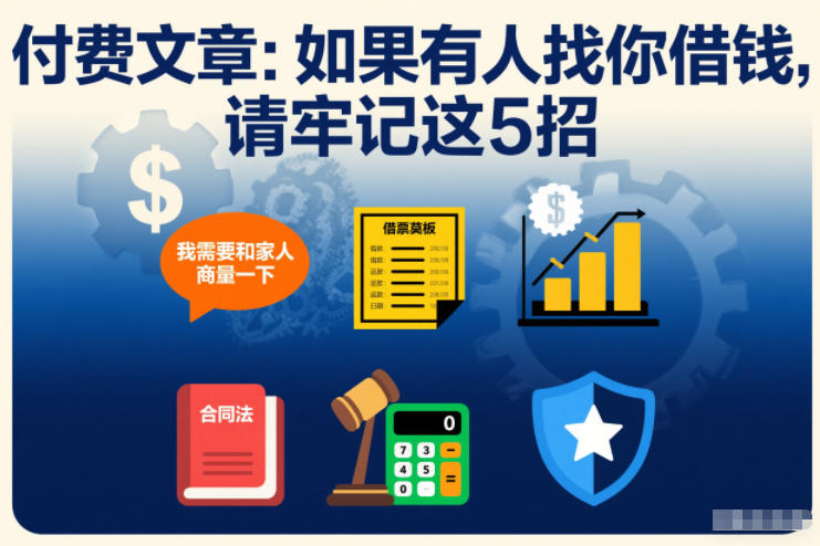 付费文章：如果有人找你借钱，请牢记这5招-云创网