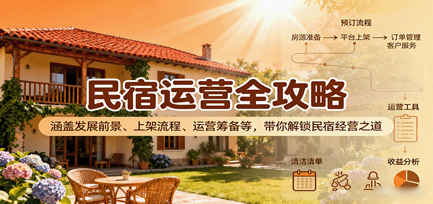 民宿运营全攻略：涵盖发展前景、上架流程、运营筹备等，带你解锁民宿经营之道-云创网