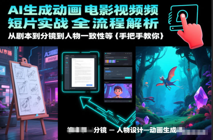 AI生成动画电影视频短片实战全流程解析，从剧本到分镜到人物一致性等手把手教你-云创网