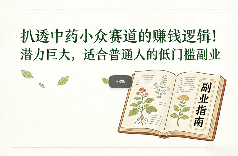 扒透中药小众赛道的賺米逻辑，潜力巨大，适合普通人的低门槛副业-云创网