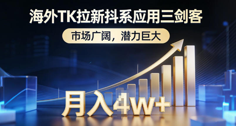 海外TK拉新抖系应用三剑客，市场广阔，潜力巨大，月入1w+-云创网