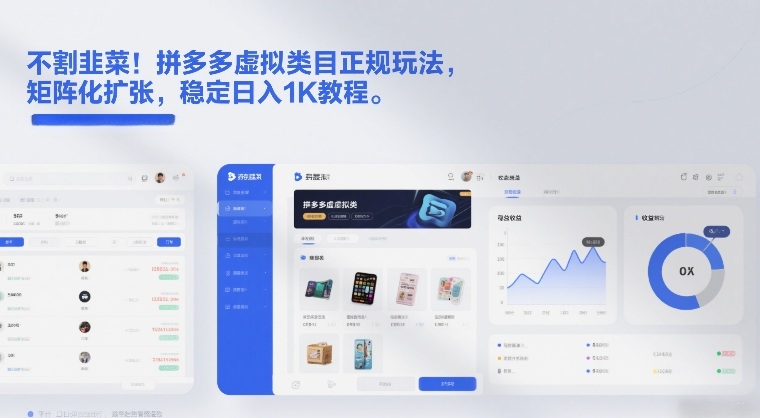 不割韭菜！拼多多虚拟类目正规玩法，矩阵化扩张，稳定日入1K教程【揭秘】-云创网