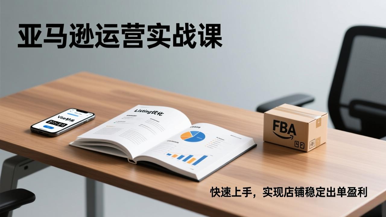 亚马逊运营实战课，Listing优化、Vine秒杀、FBA发货，快速上手，实现店铺稳定出单盈利-云创网