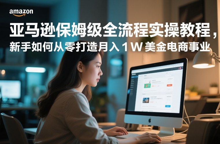 亚马逊保姆级全流程实操教程，新手如何从零打造月入1W美金电商事业-云创网