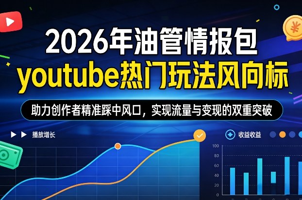 2026年油管情报包，youtube热门玩法风向标，助力创作者精准踩中风口，实现流量与变现的双重突破-云创网