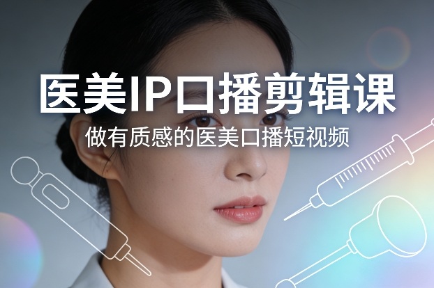 医美IP口播剪辑课，做有质感的医美口播短视频-云创网