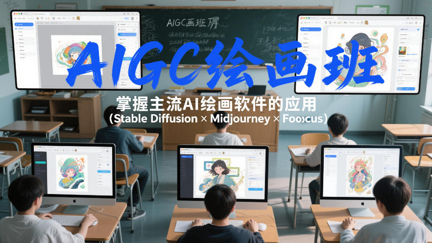 AIGC绘画班，掌握主流Ai绘画软件的应用(Stable Diffusion x Midjourney x Fooocus)-云创网