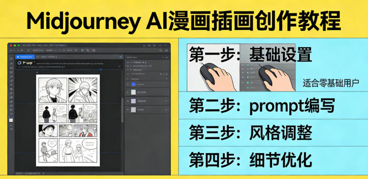 利用Midjourney AI人工智能轻松创作漫画插画教程，零基础创作完整漫画插画-云创网