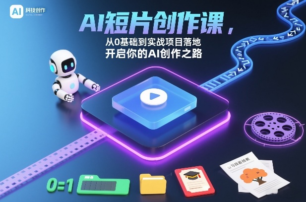 AI短片创作课，从0基础到实战项目落地，开启你的AI创作之路(更新)-云创网
