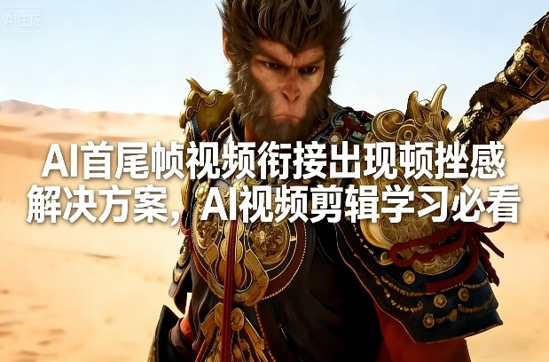 AI首尾帧视频衔接出现顿挫感解决方案，AI视频剪辑学习必看-云创网