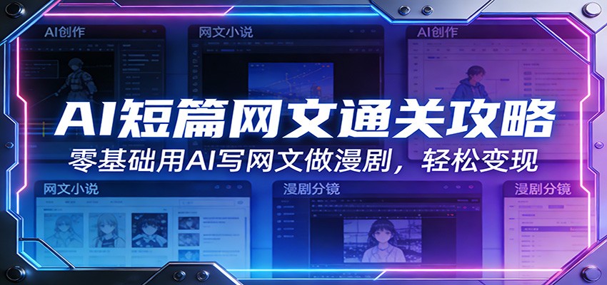 AI短篇网文通关攻略：零基础用AI写网文做漫剧，轻松变现-云创网