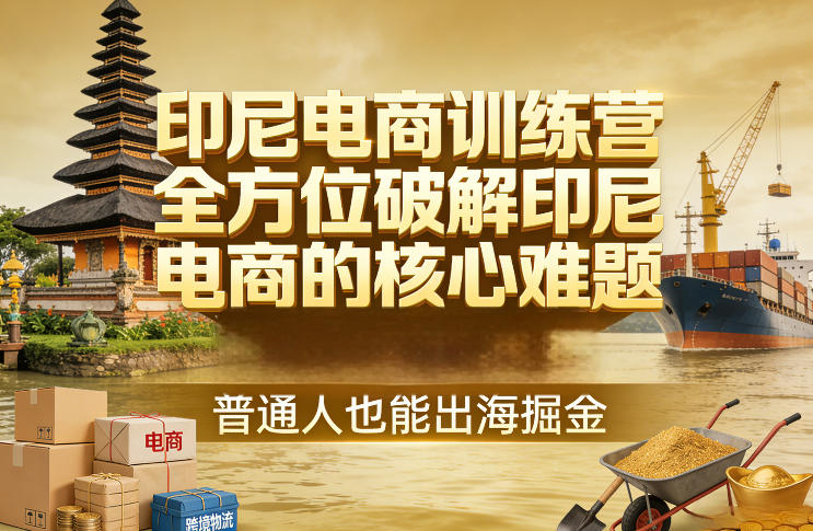 印尼电商训练营，全方位破解印尼电商的核心难题，普通人也能出海掘金-云创网