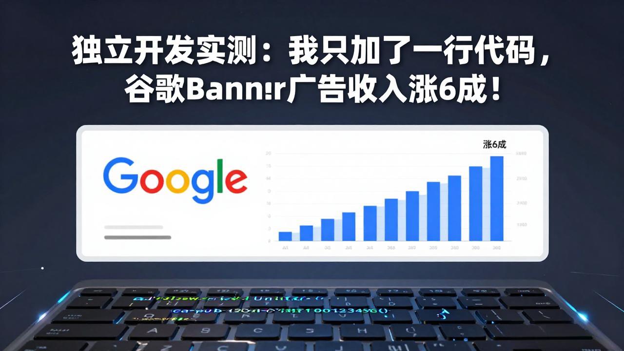 付费文章：独立开发实测：我只加了一行代码，谷歌Banner广告收入涨6成！-云创网