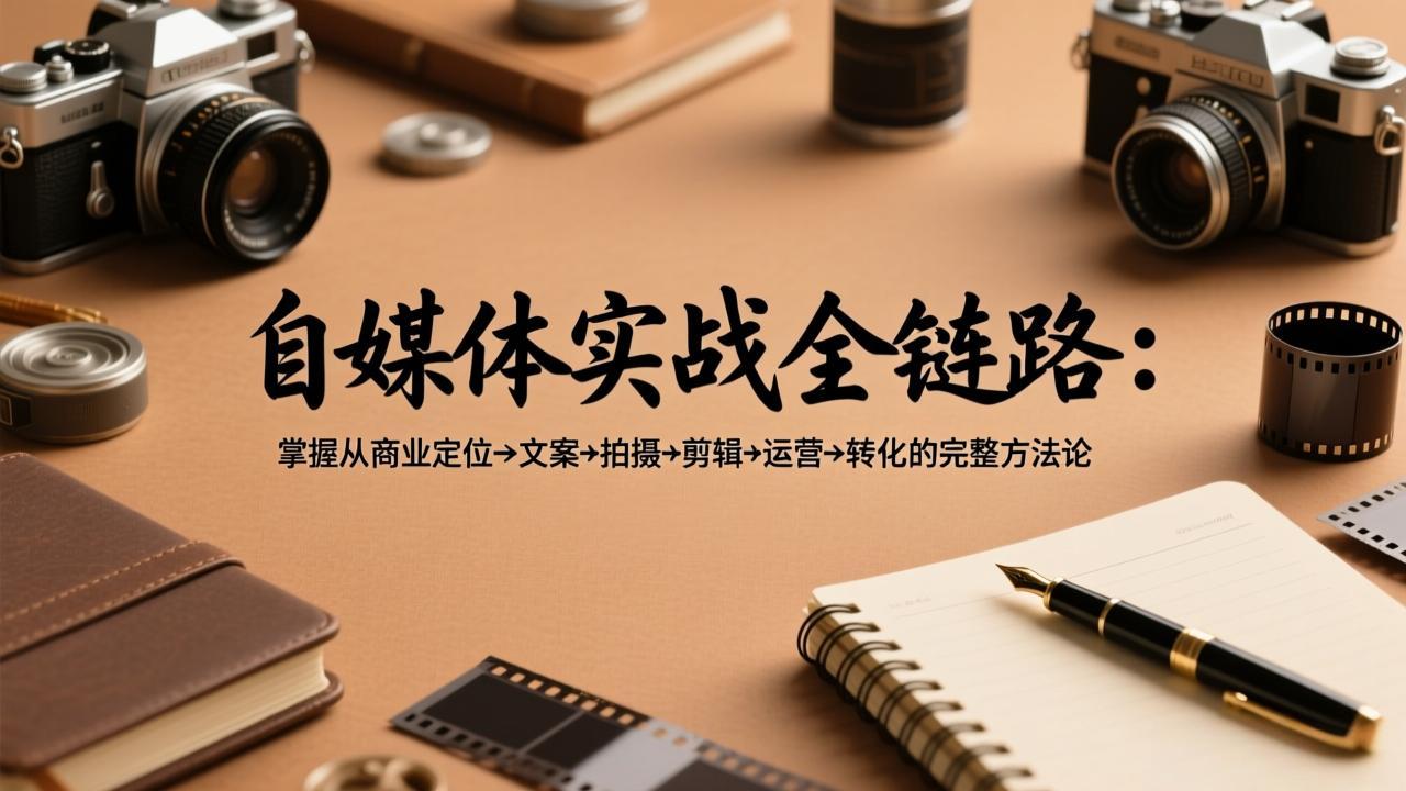 自媒体实战全链路：掌握从商业定位→文案→拍摄→剪辑→运营→转化的完整方法论-云创网