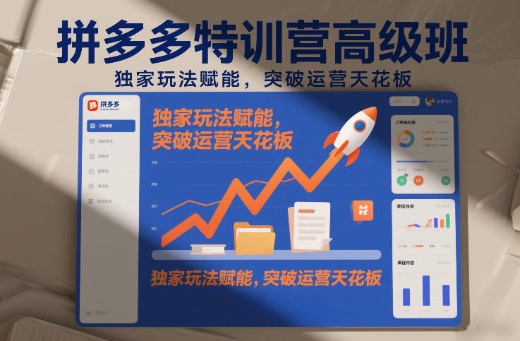 拼多多特训营高阶班，独家玩法赋能，突破运营天花板(更新26年3月13日)-云创网