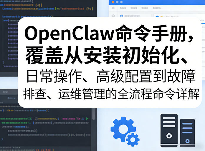 OpenClaw命令手册，覆盖从安装初始化、日常操作、高级配置到故障排查、运维管理的全流程命令详解-云创网