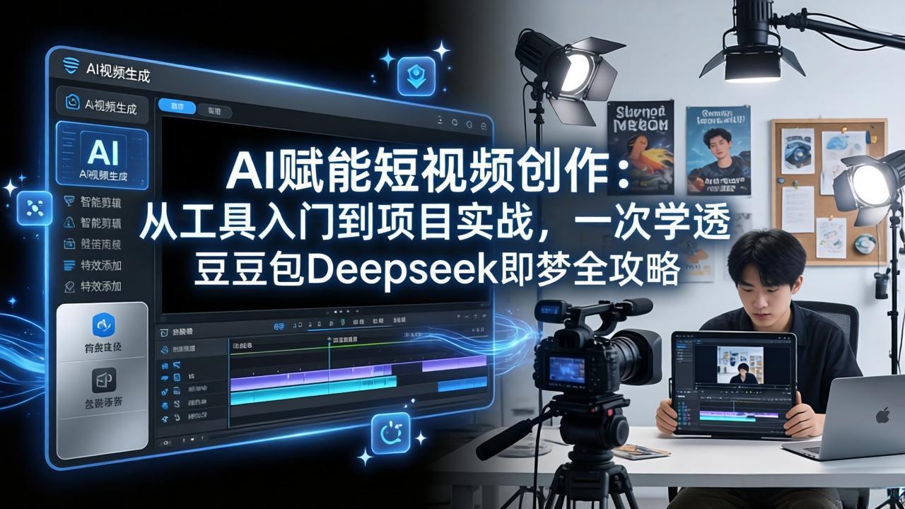 AI赋能短视频创作：从工具入门到项目实战，一次学透豆包Deepseek即梦全攻略-云创网