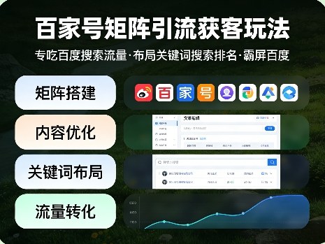 百家号矩阵引流获客玩法，专吃百度搜索流量，布局关键词搜索排名，霸屏百度-云创网