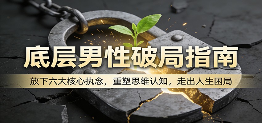 底层男性破局指南：放下六大核心执念，重塑思维认知，走出人生困局-云创网