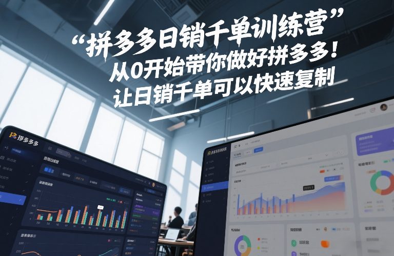 拼多多日销千单训练营，从0开始带你做好拼多多，让日销千单可以快速复制(更新26年3月)-云创网