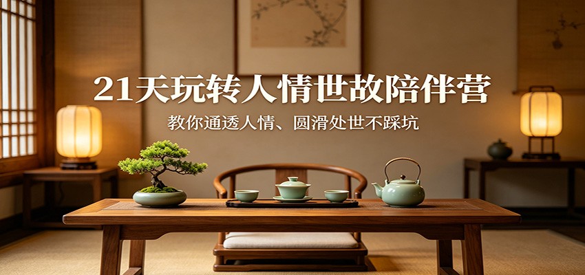 21天玩转人情世故陪伴营：教你通透人情、圆滑处世不踩坑-云创网