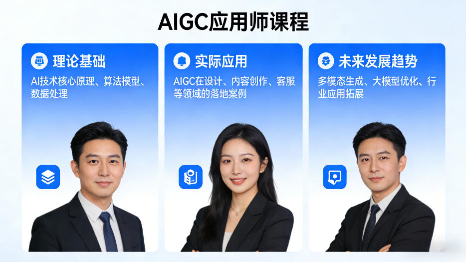 AIGC应用师课程，覆盖了AI技术的理论基础、实际应用、以及未来发展趋势(更新)-云创网