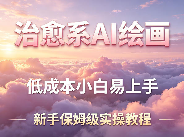 治愈系AI绘画提示词项目，低成本小白易上手，每天10分钟，新手保姆级实操教程-云创网