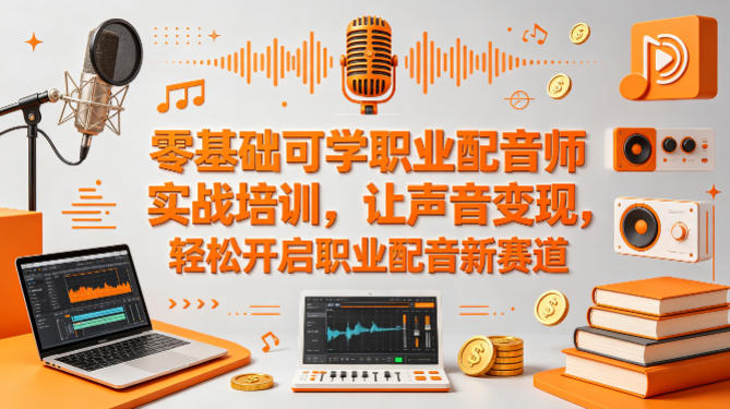 零基础可学职业配音师实战培训，让声音变现，轻松开启职业配音新赛道-云创网